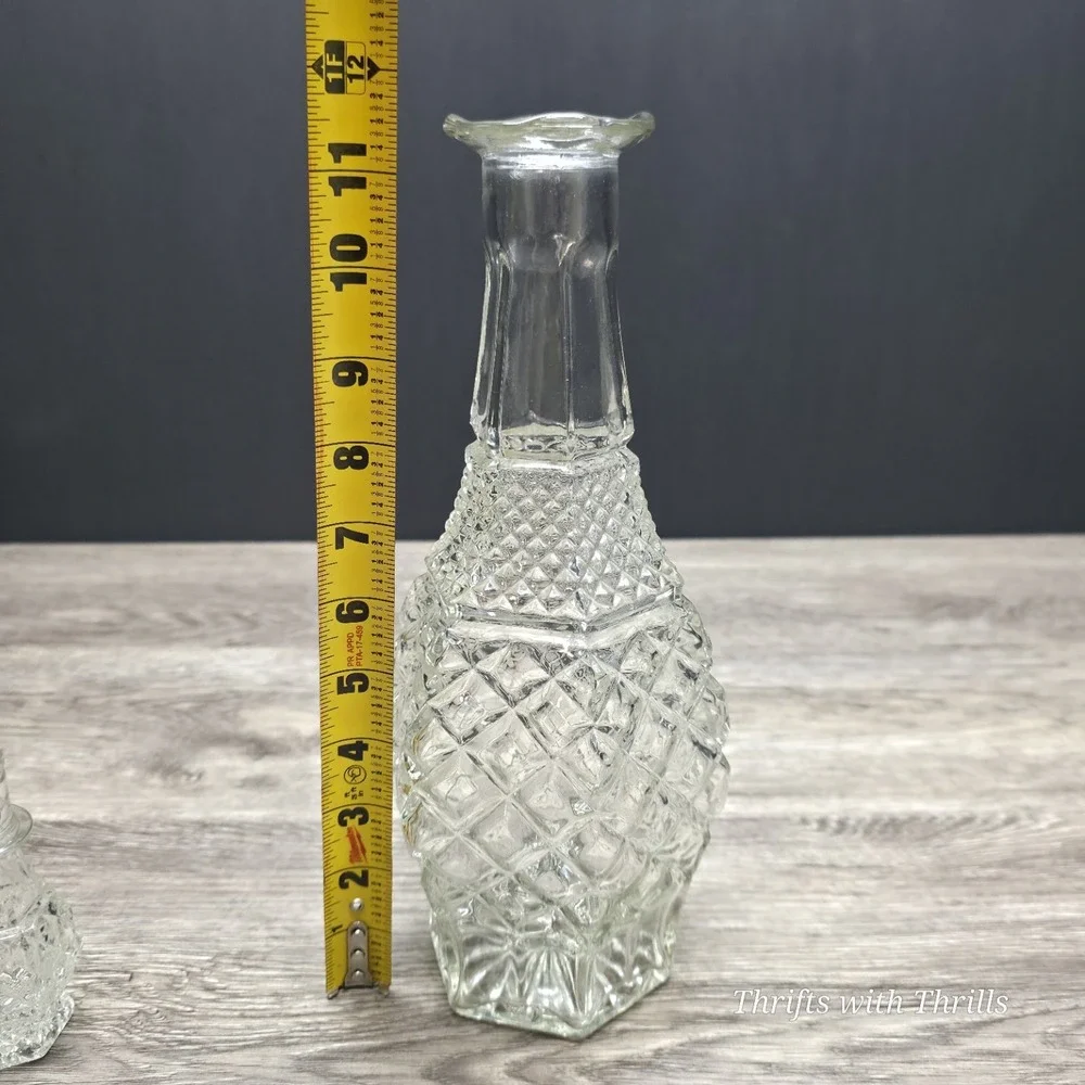 Vintage Anchor‎ Hocking Wexford Crystal Wine Decanter Bottle